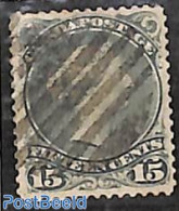 Canada 1868 15c Bluish Grey, Used, Used Stamps - Oblitérés