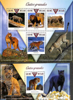 Guinea Bissau 2015 Big Cats 2 S/s, Mint NH, Nature - Cat Family - Guinée-Bissau