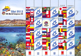 Israel 2011 My Stamp, M/s With Personal Tabs, Mint NH, History - Flags - Neufs (avec Tabs)