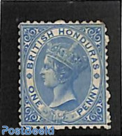 Belize/British Honduras 1872 1d, WM Crown-CC, Perf. 14, Unused, Unused (hinged) - British Honduras (...-1970)