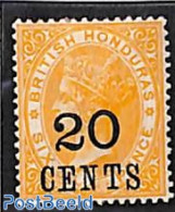 Belize/British Honduras 1888 20c On 6d, Stamp Out Of Set, Unused (hinged) - British Honduras (...-1970)