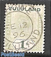 South Africa 1894 Zululand, 1sh, Used ESHOWE, Used Stamps - Gebruikt