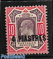 Great Britain 1902 Levant, 4pia, Stamp Out Of Set, Unused (hinged) - Ongebruikt