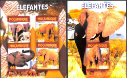 Mozambique 2016 Elephants 2 S/s, Mint NH, Nature - Elephants - Mozambique