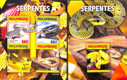 Mozambique 2016 Snakes 2 S/s, Mint NH, Nature - Reptiles - Snakes - Mozambique