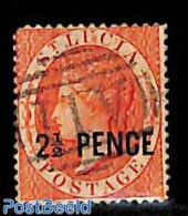 Saint Lucia 1881 2.5 PENCE, Used, Used Stamps - St.Lucie (1979-...)