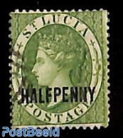 Saint Lucia 1881 HALFPENNY, Used, Used Stamps - St.Lucia (1979-...)