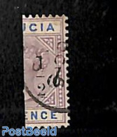 Saint Lucia 1891 1/2d On 6d, Used, Used Stamps - St.Lucia (1979-...)