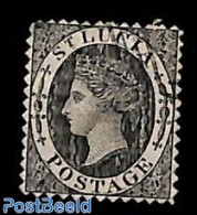 Saint Lucia 1864 1d, Perf. 12.5,  Used, Used Stamps - St.Lucie (1979-...)