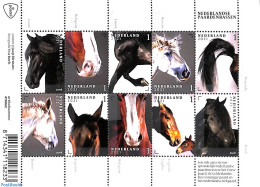 Netherlands 2021 Horses 10v M/s, Mint NH, Nature - Horses - Unused Stamps
