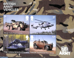 Great Britain 2021 British Army Vehicles S/s, Mint NH, History - Transport - Militarism - Helicopters - Sonstige & Ohne Zuordnung