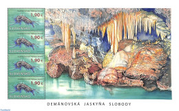 Slovakia 2021 Demänovska Cave M/s, Mint NH, History - Nature - Geology - Animals (others & Mixed) - Ungebraucht