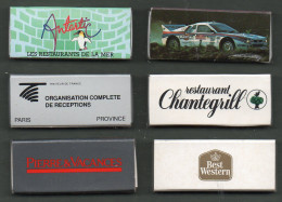 6 Boites D'Allumettes - Restaurants Hôtels - Matchboxes