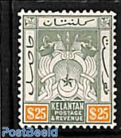 Malaysia 1911 Kelantan, 5$, WM Crown-CA, Stamp Out Of Set, Unused (hinged) - Other & Unclassified