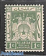 Malaysia 1921 Kelantan, 1c, WM Script-CA, Stamp Out Of Set, Unused (hinged) - Other & Unclassified