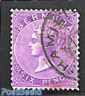 Bermuda 1903 6d, Perf. 14:12.5, Used, Used Stamps - Bermudes