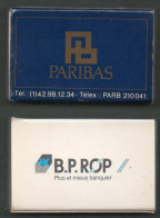 2 Boites D'Allumettes - BANQUES PARIBAS Et B.P.ROP - Cajas De Cerillas (fósforos)