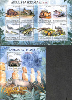 Mozambique 2012 Extinct Animals Of Oceania 2 S/s, Mint NH, Nature - Animals (others & Mixed) - Mozambique