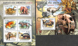 Mozambique 2012 Extinct American Animals 2 S/s, Mint NH, Nature - Animals (others & Mixed) - Elephants - Frogs & Toads - Mozambique