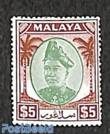 Malaysia 1949 Selangor, $5, Stamp Out Of Set, Unused (hinged) - Andere & Zonder Classificatie