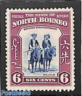 North Borneo 1939 6c, Stamp Out Of Set, Unused (hinged), Nature - Horses - North Borneo (...-1963)