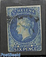 Saint Helena 1856 6d, Used, Tiny Thin Spot, Short Bottom Margin, Used Stamps - St. Helena