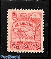 Nicaragua 1896 2p, With WM, Stamp Out Of Set, Unused (hinged), Various - Maps - Geographie