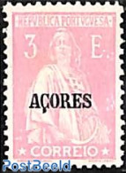 Azores 1921 3E, Stamp Out Of Set, Mint NH - Azores