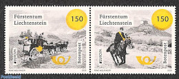 Liechtenstein 2020 Europa 2v (from S/s), Mint NH, History - Nature - Europa (cept) - Horses - Post - Unused Stamps