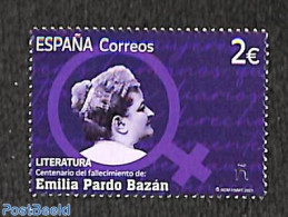 Spain 2021 Emilia Pardo Bazan 1v, Mint NH, Art - Authors - Neufs