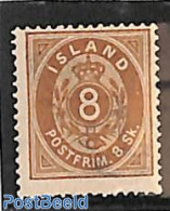 Iceland 1873 8sk, Stamp Out Of Set, Unused (hinged) - Unused Stamps