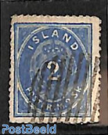 Iceland 1873 2sk, Perf. 14:13.5, Used, Somewhat Short Perfs., Used Stamps - Oblitérés