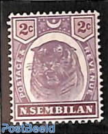 Malaysia 1896 Negeri Sembilan, 2c, Stamp Out Of Set, Without Gum, Unused (hinged), Nature - Cat Family - Other & Unclassified