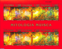 Colombia 1998 Mythology M/s, Mint NH, Art - Fairytales - Märchen, Sagen & Legenden
