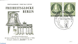 Germany, Berlin 1953 Freedom Bell FDC 10pf, First Day Cover - Autres & Non Classés