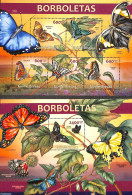 Guinea Bissau 2013 Butterflies 2 S/s, Mint NH, Nature - Butterflies - Guinée-Bissau