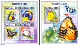 Guinea Bissau 2013 Butterflies 2 S/s, Mint NH, Nature - Butterflies - Guinea-Bissau