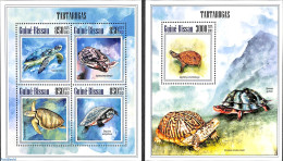 Guinea Bissau 2013 Turtles 2 S/s, Mint NH, Nature - Reptiles - Turtles - Guinée-Bissau