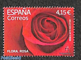 Spain 2021 Rose 1v, Scentic , Mint NH, Nature - Various - Flowers & Plants - Roses - Scented Stamps - Neufs