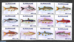Suriname, Republic 2021 Fish 12v, Sheetlet, Mint NH, Nature - Fish - Poissons
