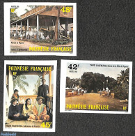 French Polynesia 1985 Ancient Tahiti 3v, Imperforated, Mint NH - Unused Stamps