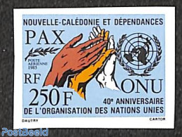 New Caledonia 1985 40 Years UNO 1v, Imperforated, Mint NH, History - United Nations - Unused Stamps
