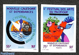 New Caledonia 1985 Art Festival 2v, Imperforated, Mint NH - Neufs