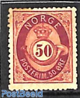 Norway 1877 50o, Stamp Out Of Set, Unused (hinged) - Neufs