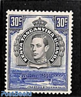 East Africa 1938 30c, Perf. 13.25, Stamp Out Of Set, Unused (hinged), Art - Bridges And Tunnels - Ponts