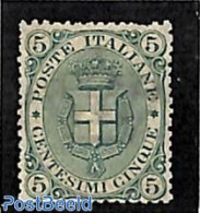 Italy 1891 5c, Unused, Short Perf On Top, Unused (hinged) - Other & Unclassified