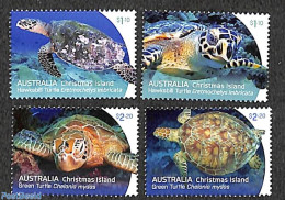 Christmas Islands 2021 Turtles 4v, Mint NH, Nature - Reptiles - Turtles - Christmaseiland