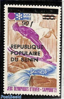 Benin 1985 Overprint 90f On 150f, Mint NH, Nature - Sport - Birds - Olympic Winter Games - Skating - Unused Stamps