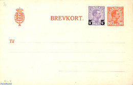 Denmark 1925 Postcard, 5o On 15o+10o, Unused Postal Stationary - Brieven En Documenten