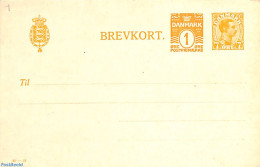Denmark 1920 Postcard 1o+7o, 46-H, Unused Postal Stationary - Lettres & Documents